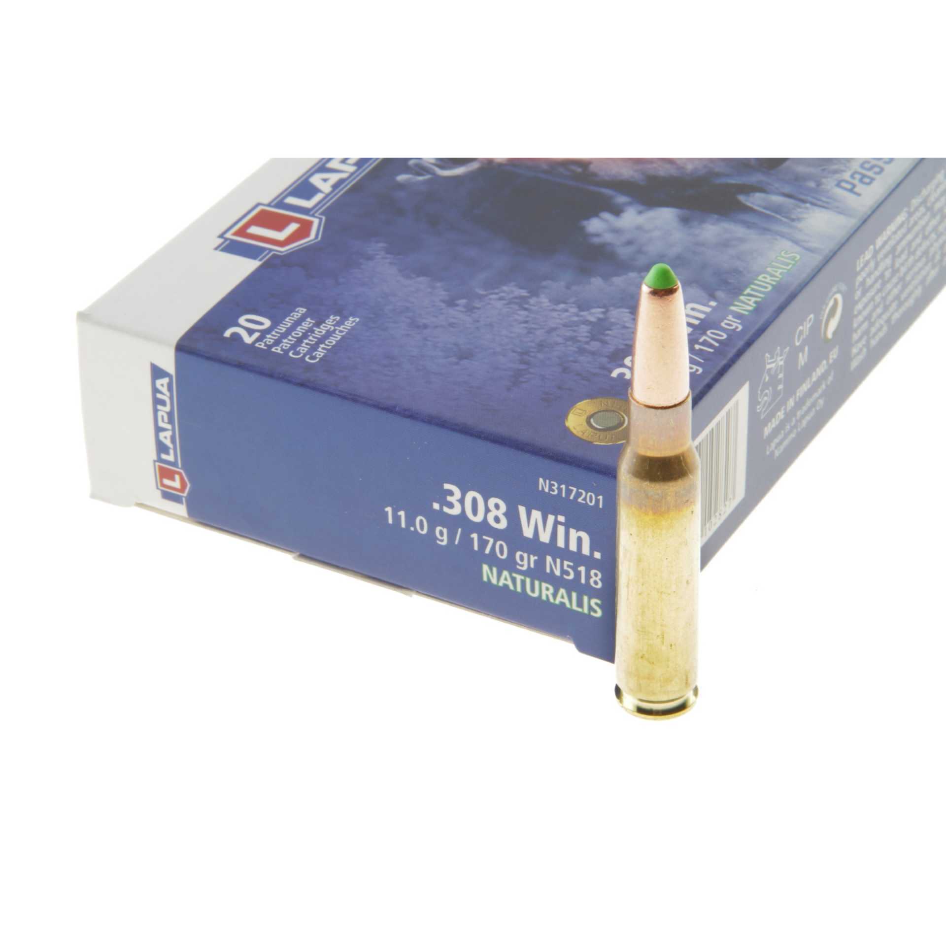 Патрони Lapua Naturalis 308Win 170gr ТОП Цена от ВНОСИТЕЛЯ N317201